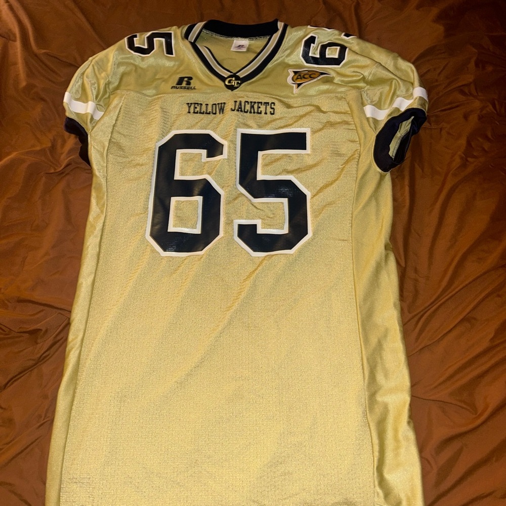 Russell Athletic Georgia tech Yellow Jackets Gold and Black Jersey 2007